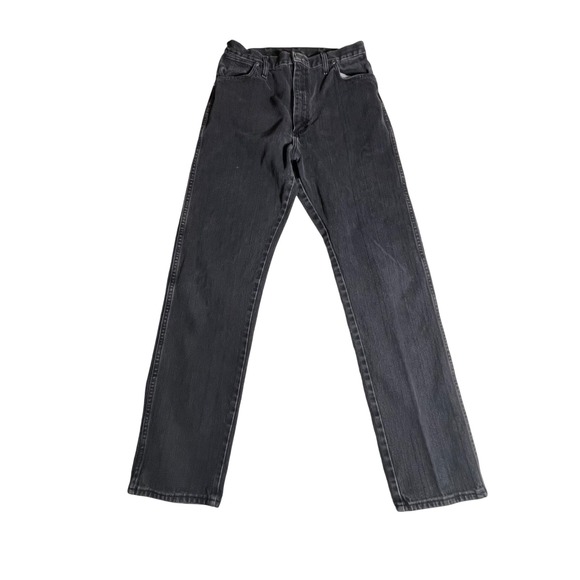 Wrangler Denim - Wrangler women cowboy cut Black Denim Jeans Straight Leg Size 13 x 34